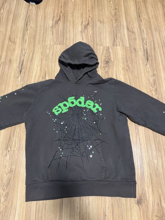 Sp5der hoodie slate grey