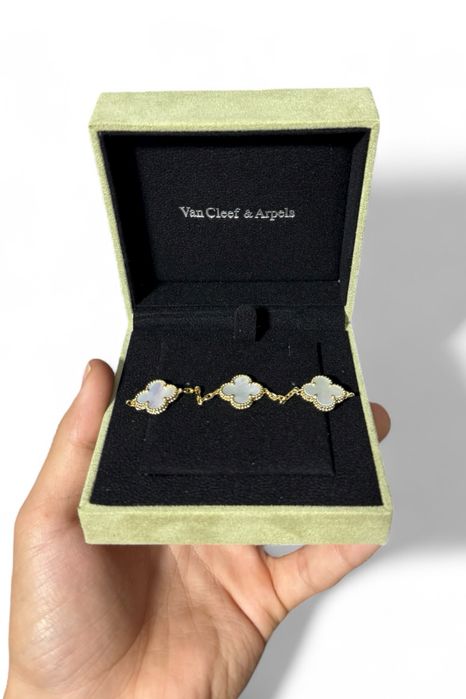Bratara Van Cleef & Arpels Aur cu Alb