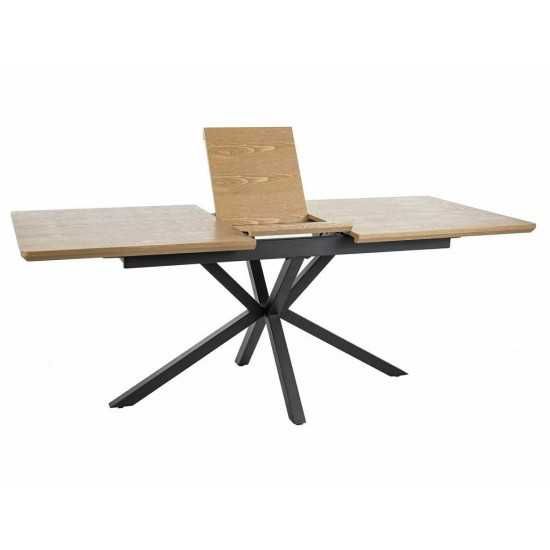 Маса LOGAN DAB/CZARNY MAT 160(200)x90
