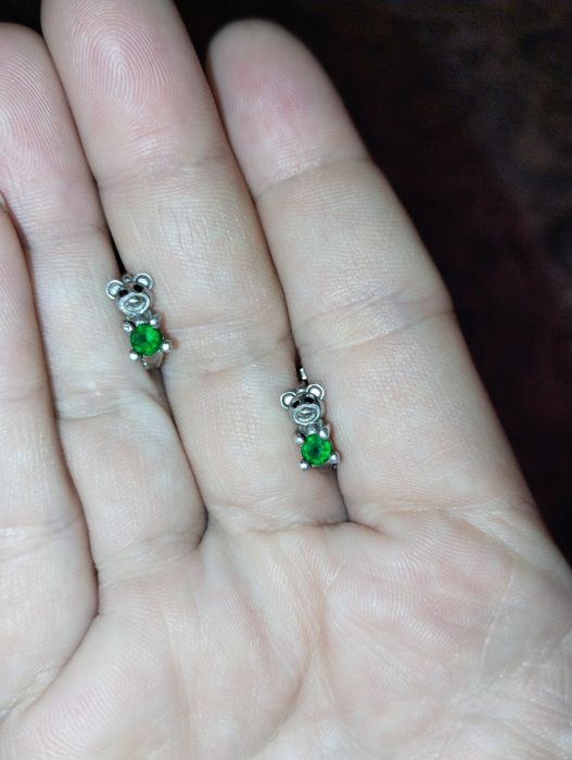 Серьги серебряные детские