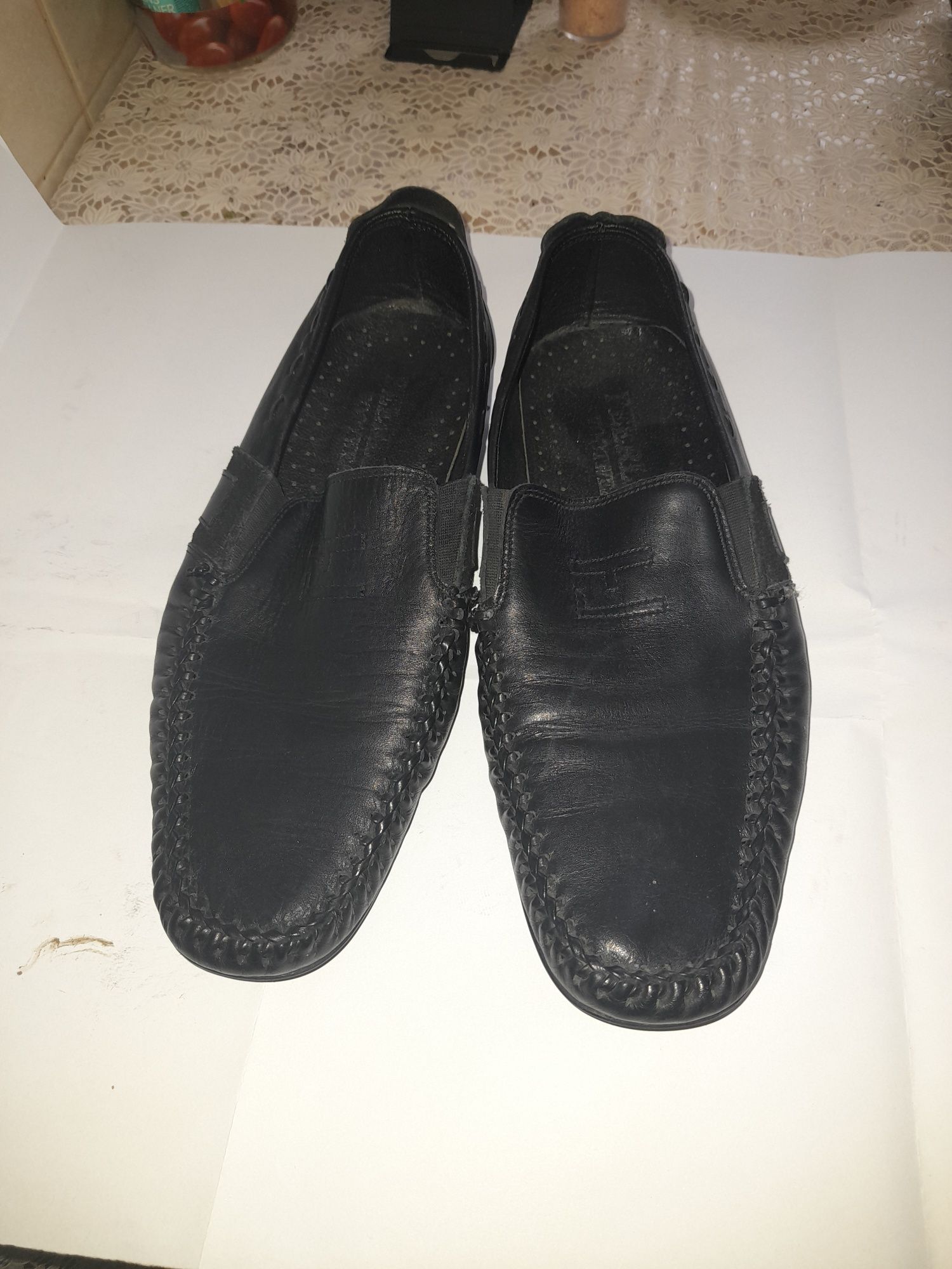 Pantofi piele culoare neagra