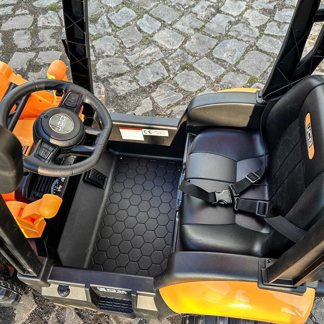 Tractoras electric copii JCB 70W 12V cu incarcator si cupa manuala