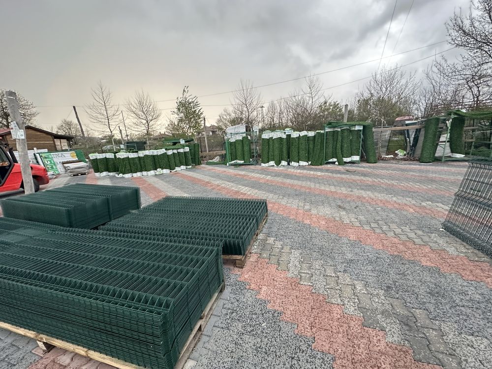 Оградни пана 4, мрежа с PVC/ декоративна мрежа