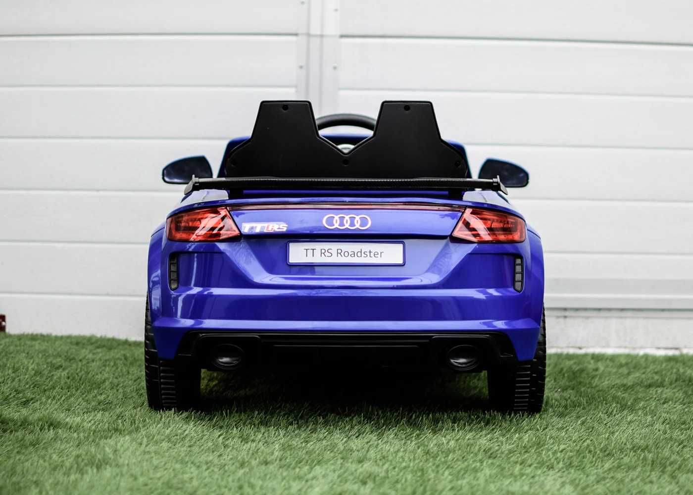 Masinuta electrica copii 1-5 ani Audi TT,Roti Moi,Scaun Piele Albastru