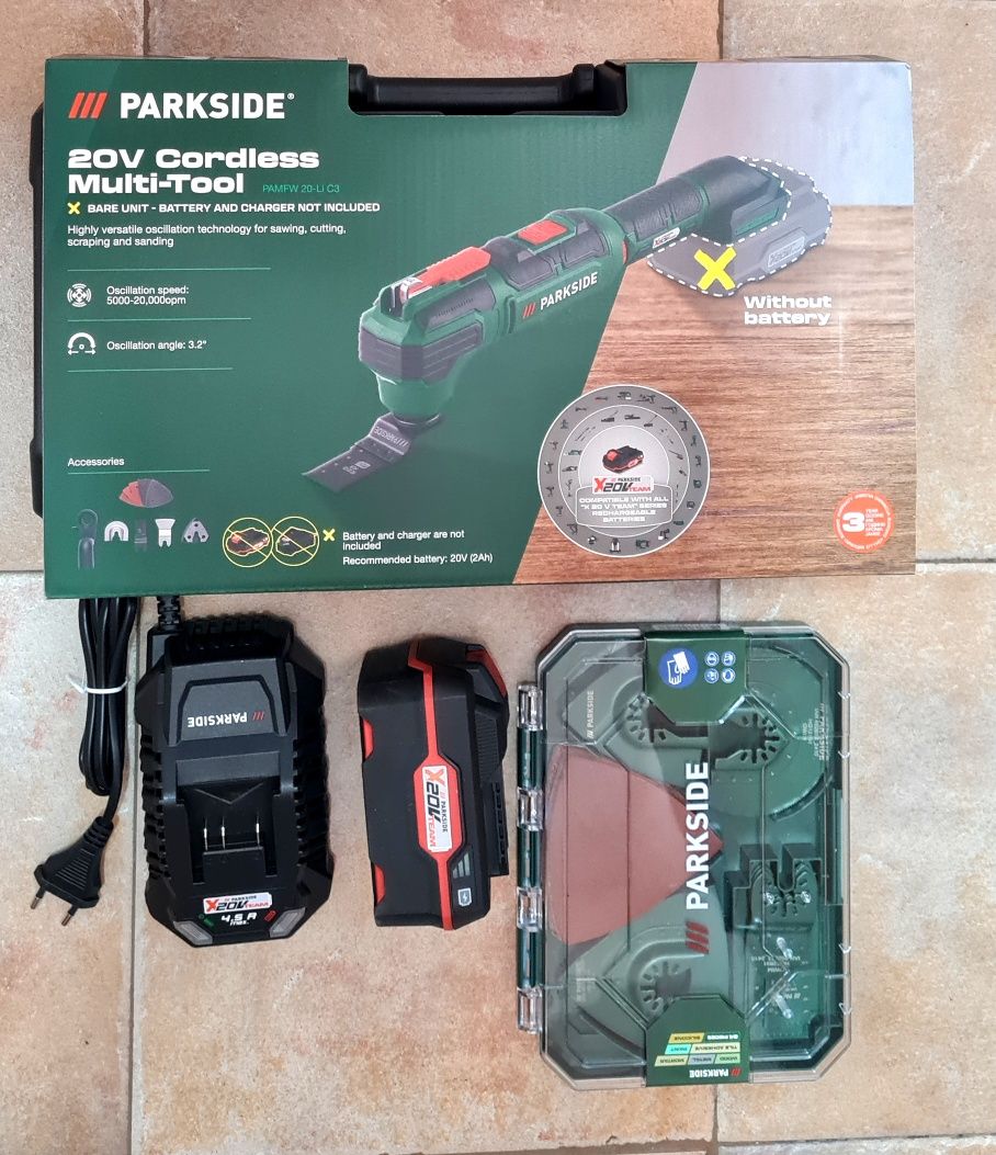 Parkside 12v Перфоратор Саблен трион Батерии 2,5/5,0 мултитул 20v