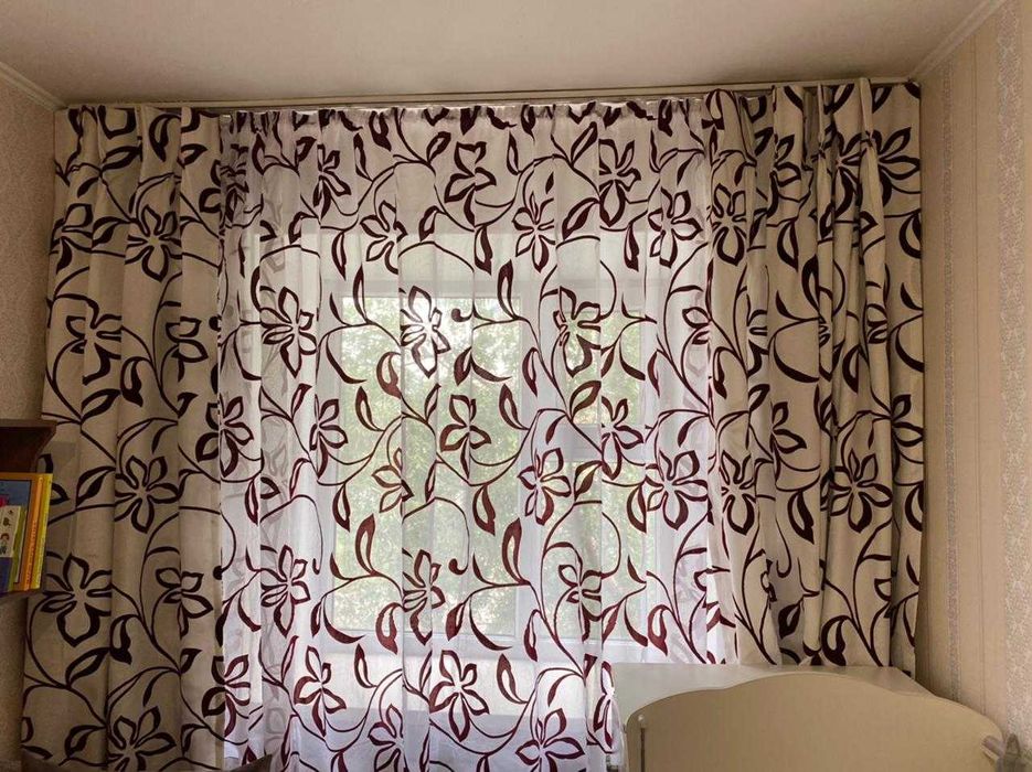 Продам новые шторы+тюль