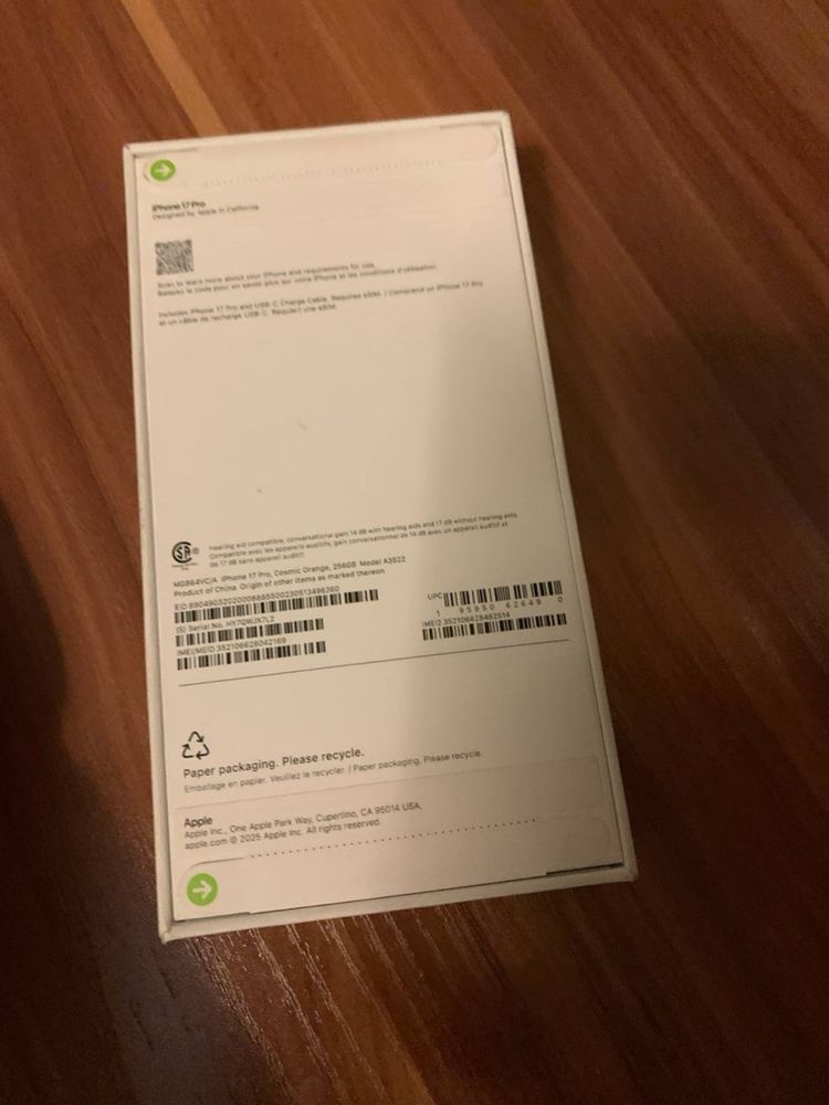 iPhone 17 pro 256gb sotiladi