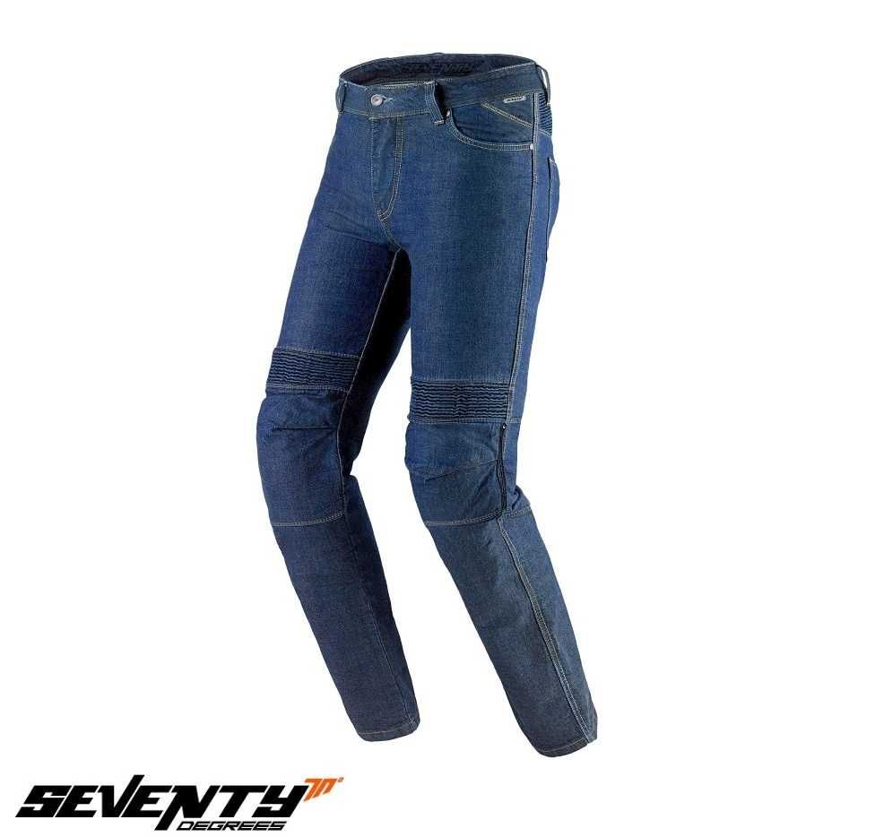 Blugi (jeans) moto barbati Seventy Slim fit insertii Aramid Kevlar