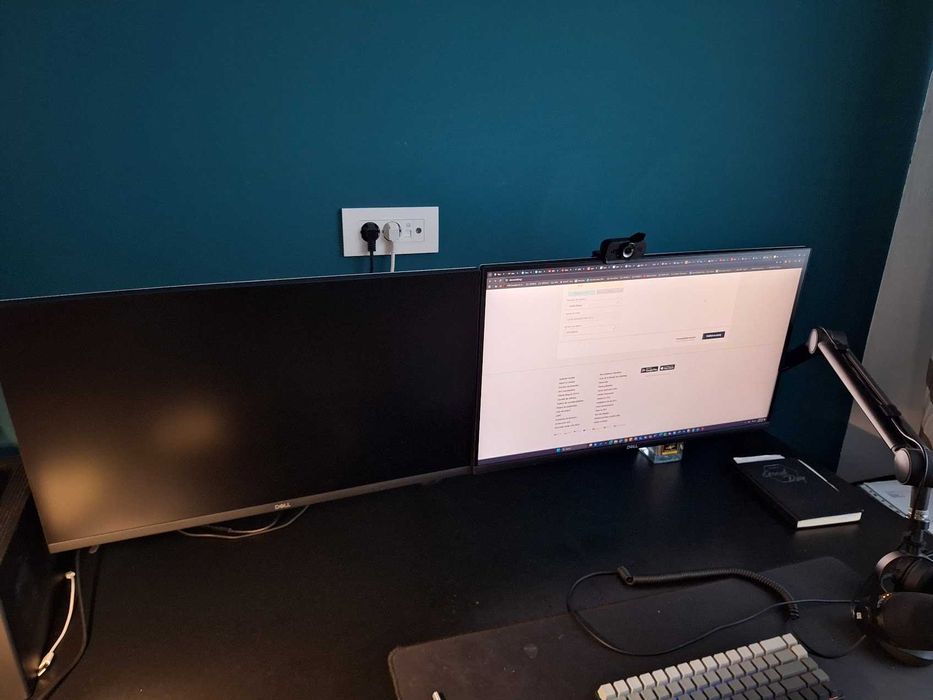 Monitor LED IPS DELL S2722DC, 27", QHD, argintiu