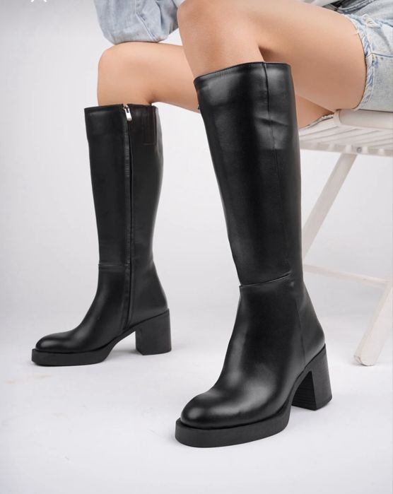 Дамски боти/ботуши от естествена кожа