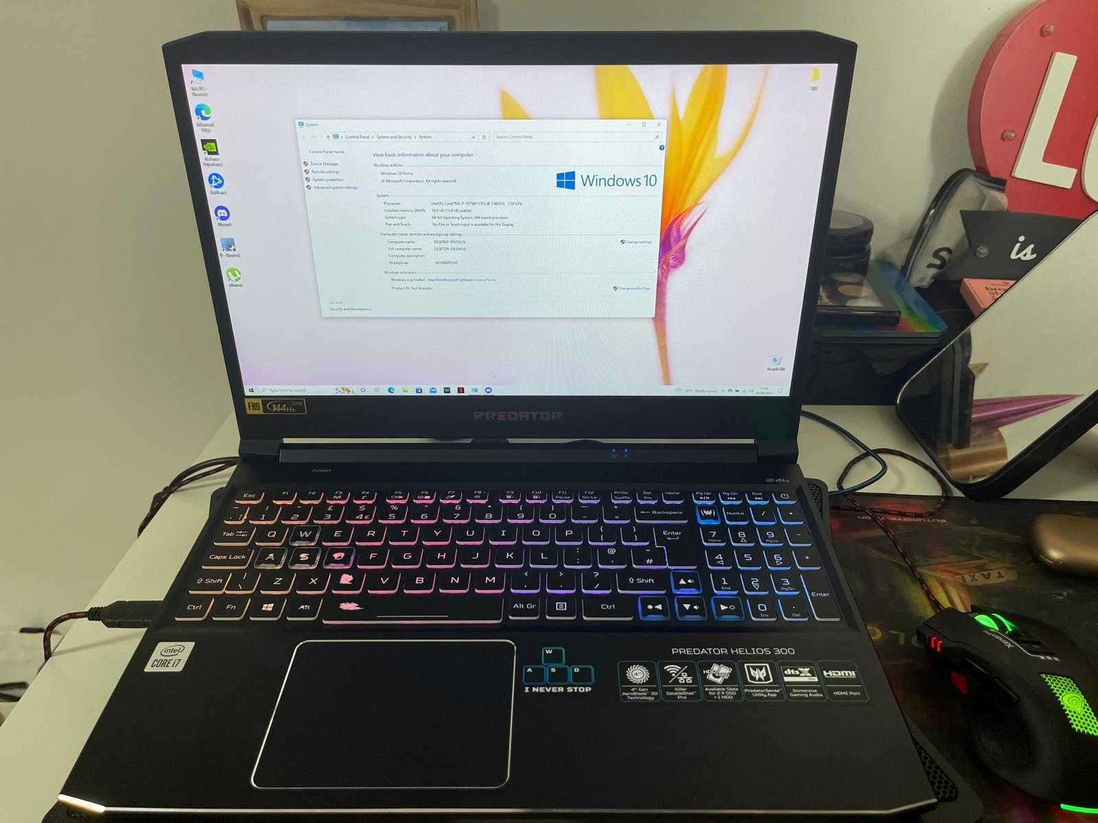 Laptop RTX 3070 8GB I7 GEN 10