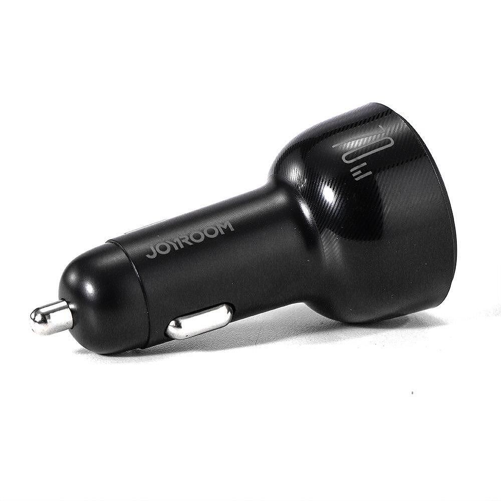Зарядно за автомобил joyroom 3 port 70w usb, 2 x usb c black (jr-cl26)