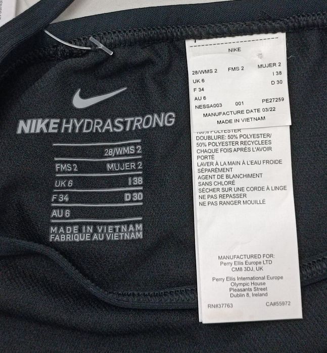 Nike Swim HydraStrong Solid Spiderback Swimsuit оригинален бански XS
