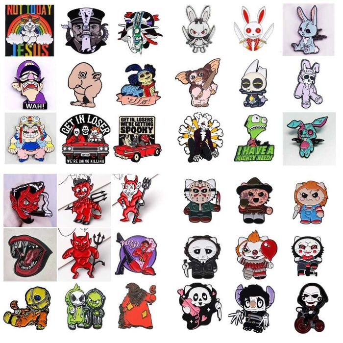 Броши-значки. Злодеи, монстры из фильмов и анимации