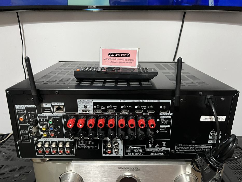 Pioneer VSX-933 7.2/4k UHD/Atmos/wifi/bluetooth/Spotify/Airplay/usb