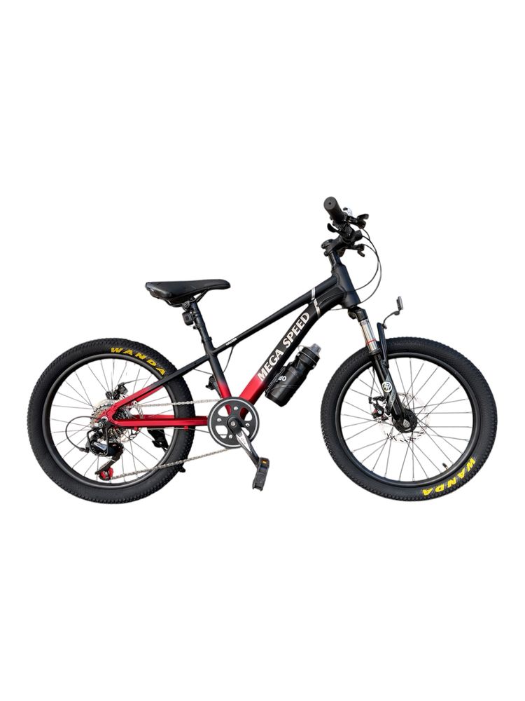 Алуминиев детски велосипед черен/червен MEGA SPEED 20"