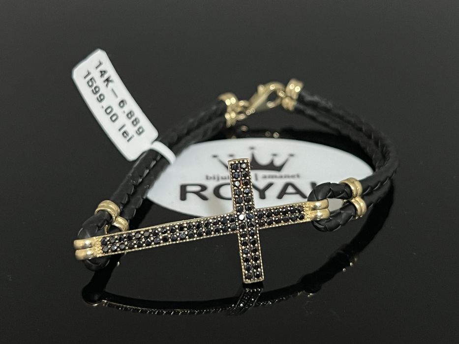 Bijuteria Royal CB : Bratara cu snur aur 14k 6,88gr