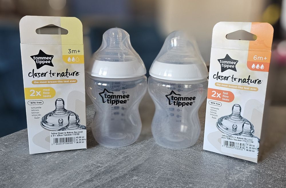 Set 2 biberoane Tommee Tippee si tetine