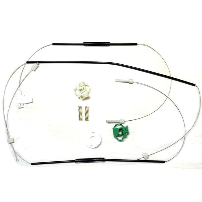 Kit reparatie macara geam fata Vw Polo 9N 1995-2001, Seat Ibiza 6K, Cordoba 6K 1999-2002 ; electrica - fata stanga (cablu role si suport geam)