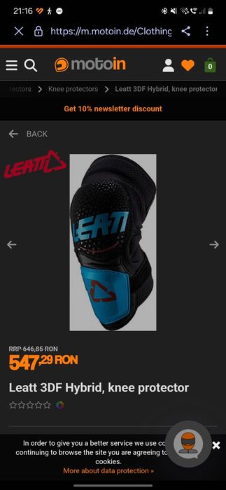Casca Leatt enduro 3.0 + ochelari leatt velocity 6.5 etc