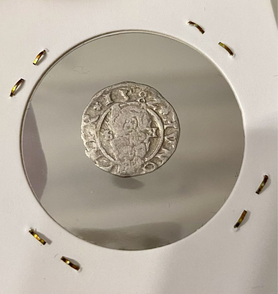 Moneda argint 1 Denar 1582 Ungaria