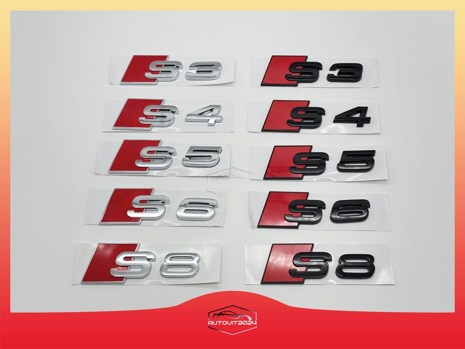 Audi надпис s3, s4, s5, s6, s8 емблема, Ауди, багажник, надпис
