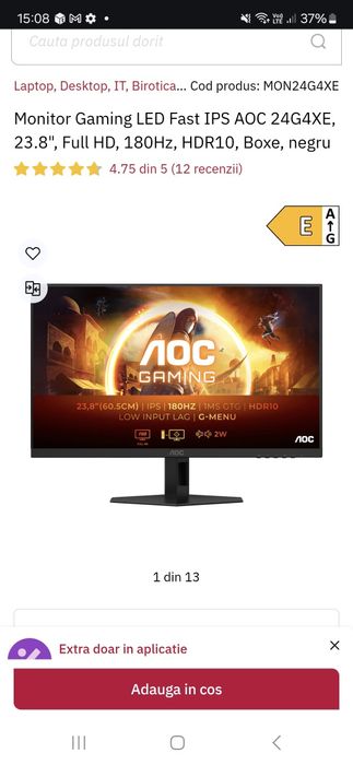 Vand monitor gaming predare Oradea