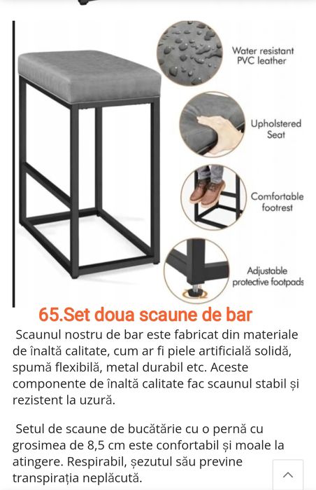 Set scaune de bar moderne