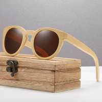 Слънчеви очила от бамбук дамски 100% UV защита