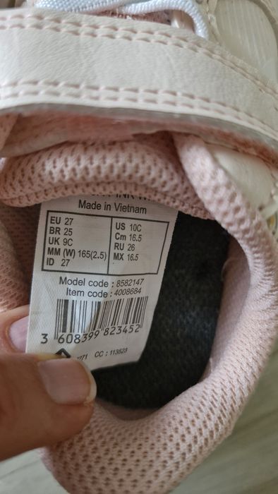 Adidasi pink white decathlon fete nr. 27