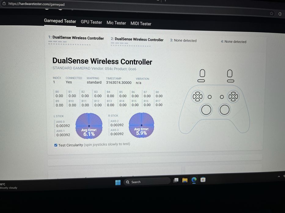 Controller PS5 DualSense TMR Joystick