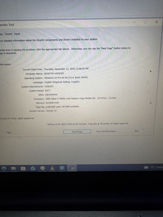 Vand Laptop Lenovo + cooler