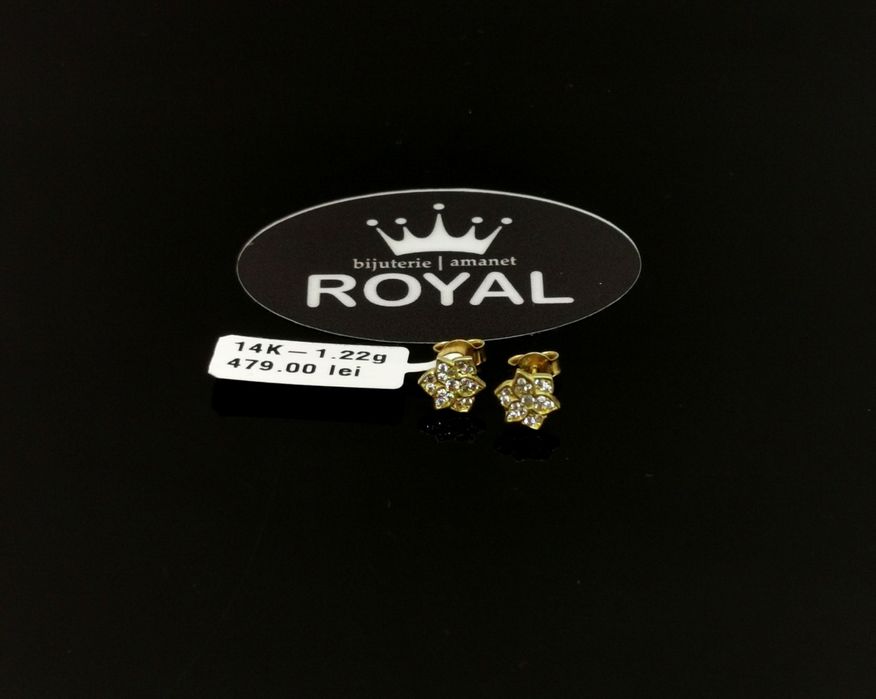Bijuteria Royal cercei din aur 14k 1.22 gr