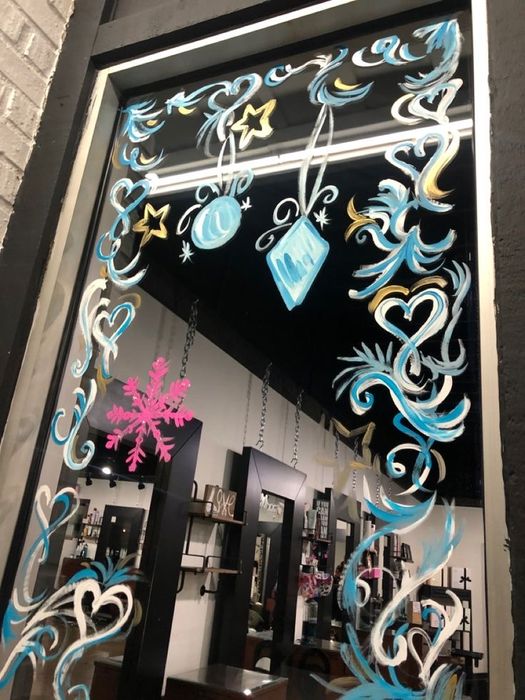 Роспись окон к Новому году