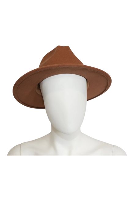 Pălărie Fedora din Lână Maro