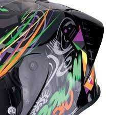Мото каска  Scorpion Exo EXO-R1 Evo II Air SAVAGE Black-Green-Orange