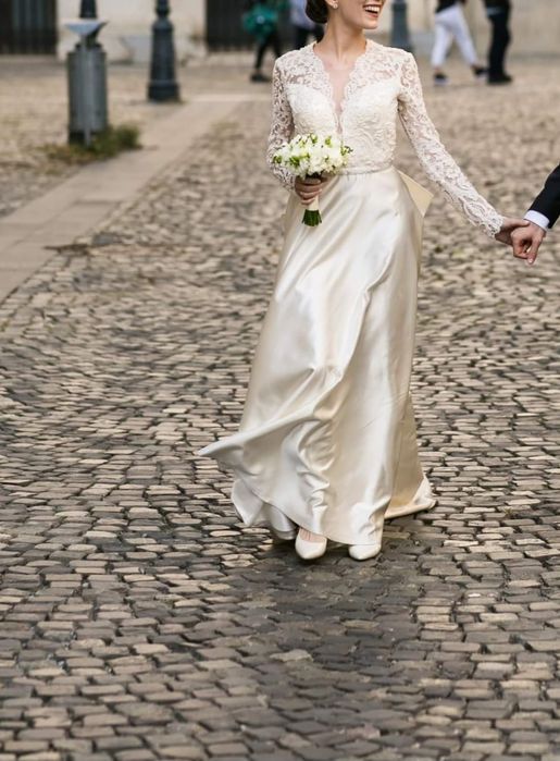 Rochie Mireasa Matase Naturala