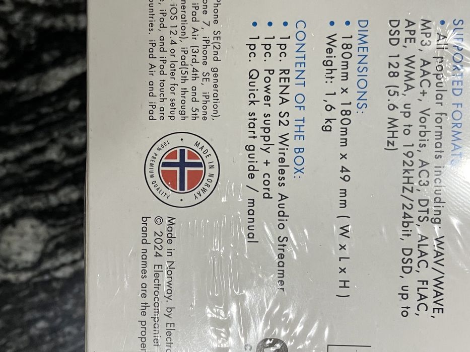 НОВ Стриймър/Предусилвател/DAC ELECTROCOMPANIET Rena S2 Made in Norway