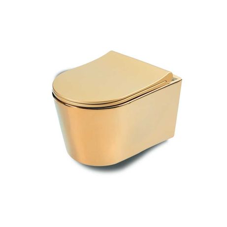 Vas WC suspendat Celesta Vista, 50 x 35 cm, ceramica auriu