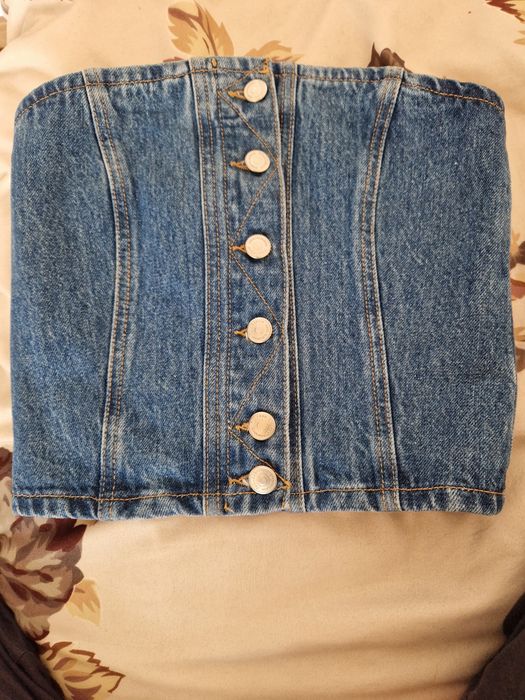 Top tip corset din denim