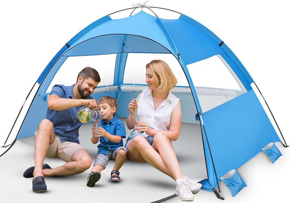НОВА! Автоматична плажна шатра, палатка, 4 души, UV, и вентилация
