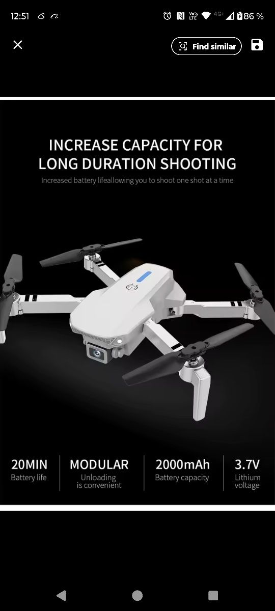 Drona 4k camera dubla pliabila giroscop