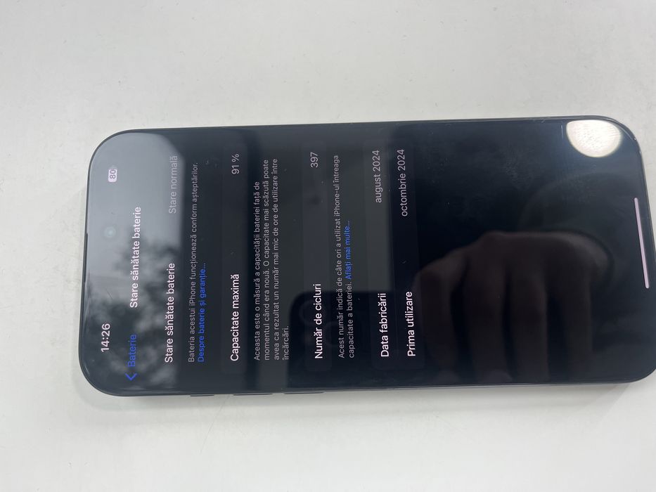 Iphone 16 Pro Max 256GB 91% Produs In Stare Excelenta