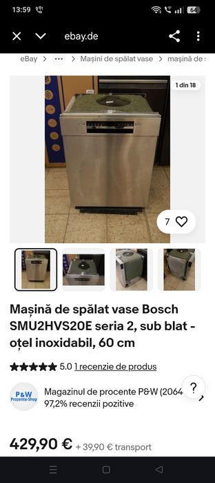 Mașină spălat vase Bosch 60 cm