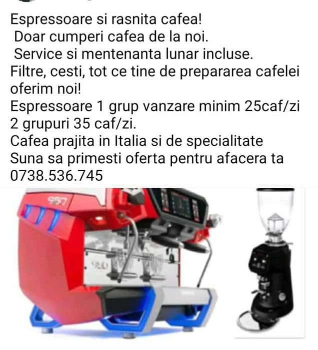 Espressoare profesionale comodat