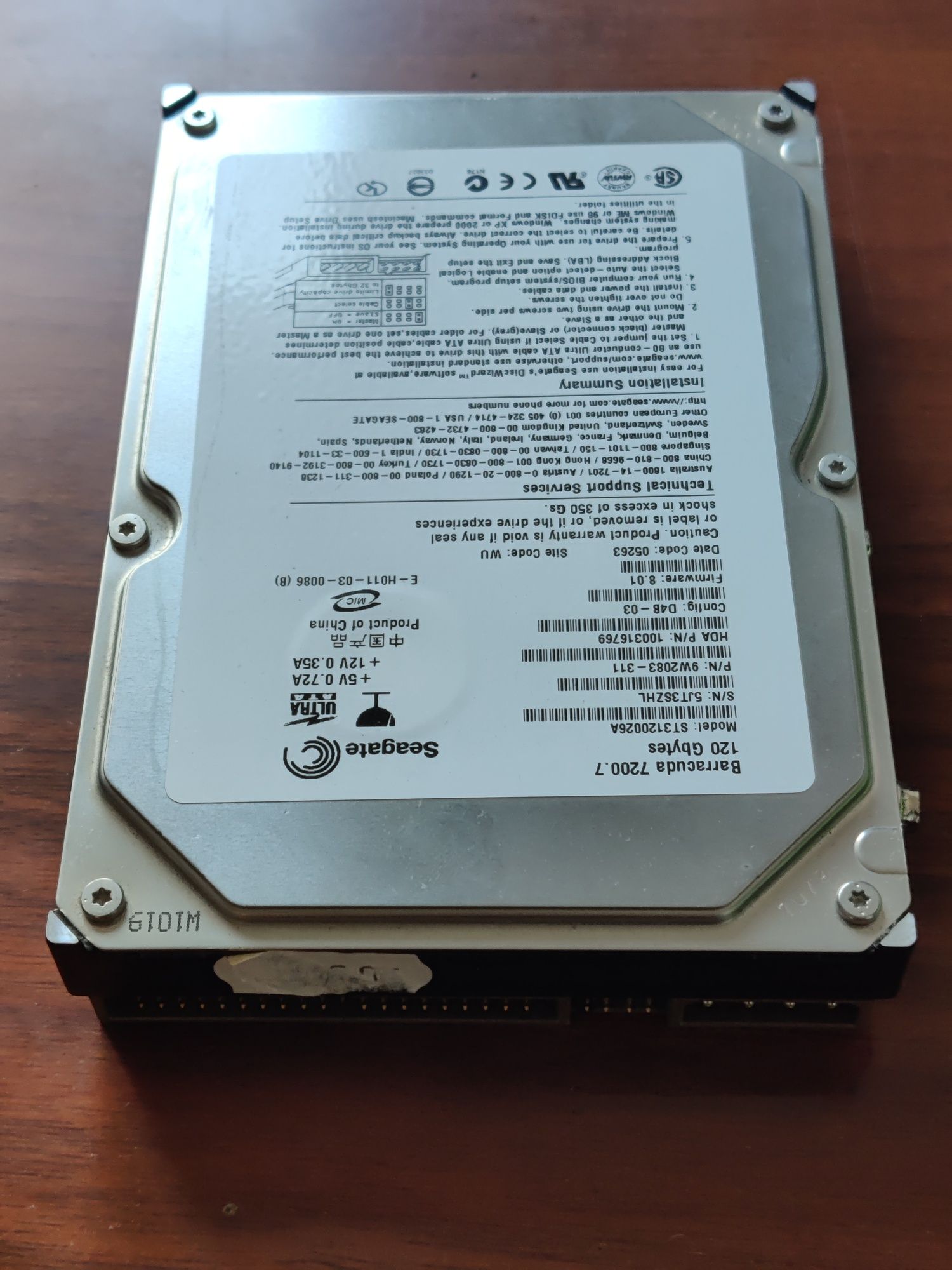 HDD WD, 40GB, Ide și Seagate Barracuda, 7200, 120 GB, Ide