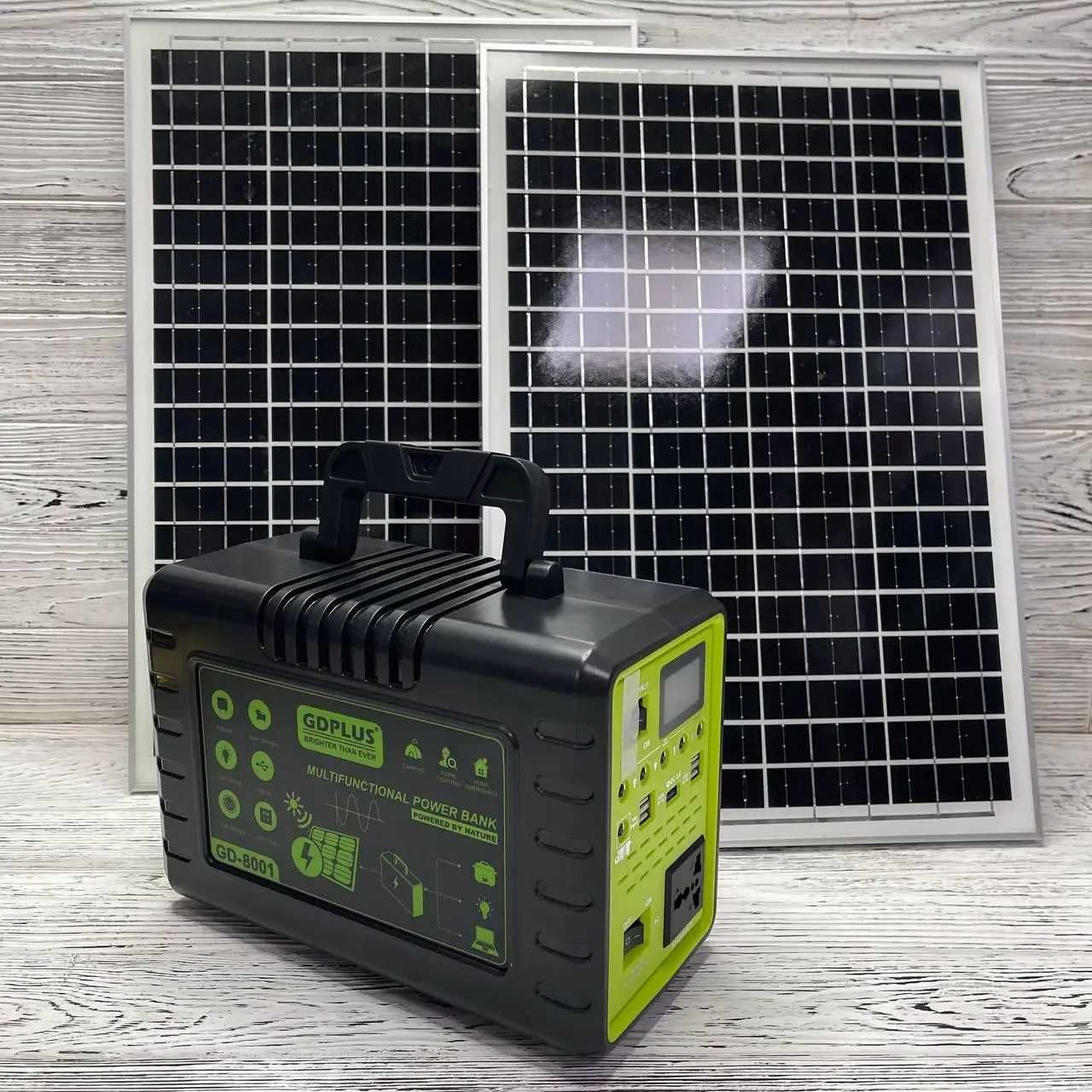 Kit panouri solare acumulator 84.000mAh priza 300w sin pur televizor