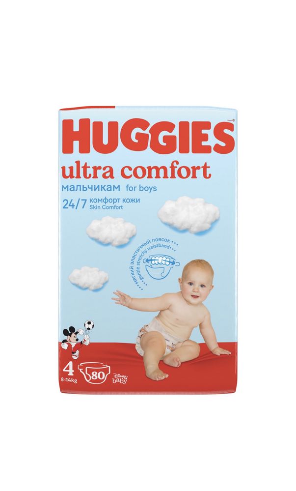 Huggies Ultra Comfort 4+/68, 4/80, 3/94