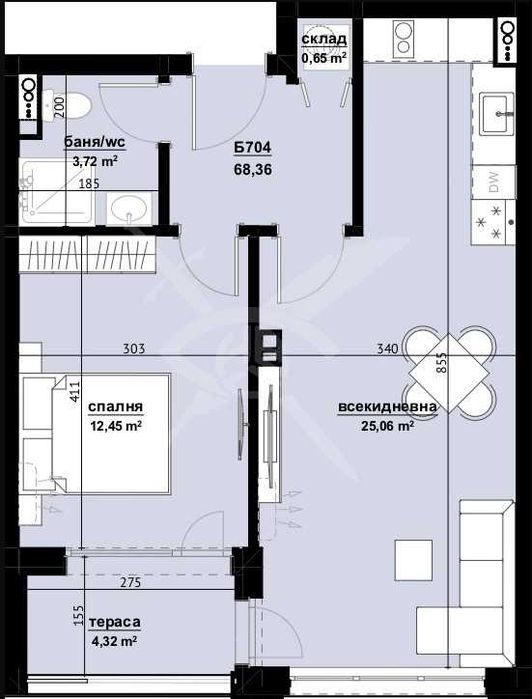 Продава се Двустаен апартамент в Бургас, Изгрев - 68 кв.м за 1177 €/кв.м - Снимка #1