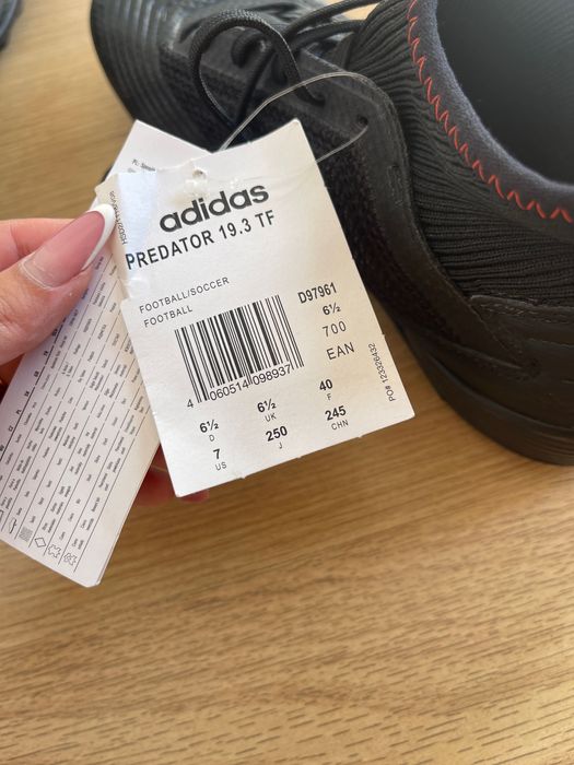 Ghete Fotbal Adidas Predator 19.3 TF, unisex